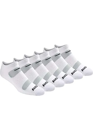 Saucony Męskie skarpety Rundry Mesh Ventilating Comfort Fit Performance No-Show dostępne w rozmiarach M-XXL (6, 12, 18 par), Medium