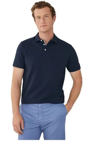 Hackett Męska koszulka polo Ultra Lw Chino Shrt, niebieska (granatowa), S, , S