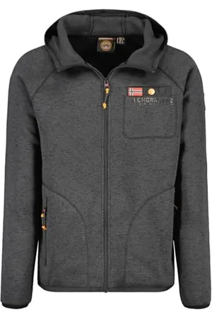 Geographical Norway Tiparni Mężczyźni Gruby Polar Męski Ciepły Zamek Błyskawiczny - Kurtka Zimowe Ciepłe Męskie Bluzy Miękkie - Bluza z podszewką z długim rękawem - Idealna na jesień i zimę