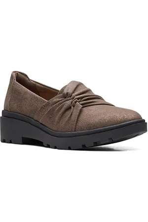 Clarks Damskie mokasyny w stylu kalii płaskie, , 41.5 EU szeroki
