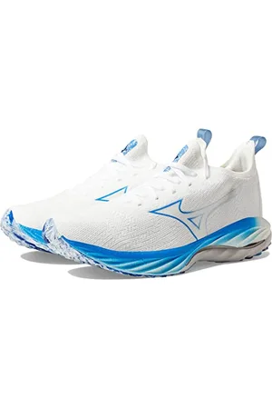Mizuno Wave Neo Męskie buty do biegania, Niebarwiony biały - niebieski (Peace Blue), 11.5