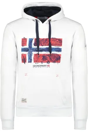 Geographical Norway Gpalm Męska bluza z kapturem z kieszenią kangurka - Bluza z logo sweter z kapturem ciepły długi rękaw - męska wiosna lato jesień zima ( L), , L