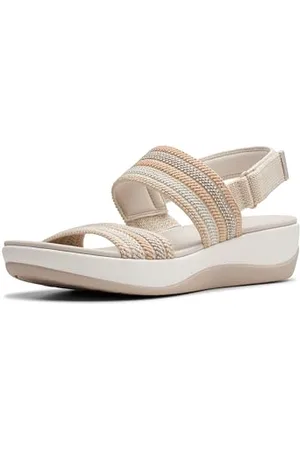 Clarks Damskie sandały Arla, beżowe kombinezon, rozmiar 39 EU, , 39 eu