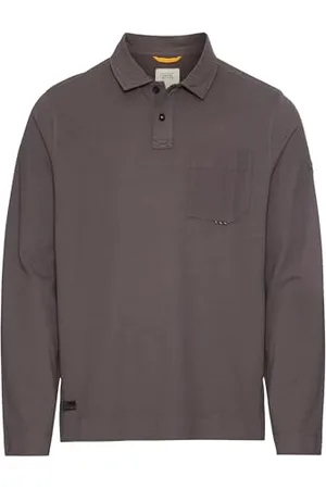 Camel Active Męska koszulka polo z długim rękawem z czystej bawełny, , M