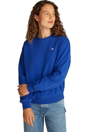 Tommy Hilfiger Damska bluza REG CONTRAST FLAG WW0WW45980, niebieska, XXL, , XXL
