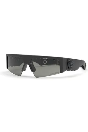 Philipp Plein The Flame Okulary, Matt Black, 71/12/130 dla mężczyzn, , 71/12/130