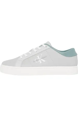 Calvin Klein CK JEANS Męskie klasyczne trampki Cupsole Low Laceup LTH YM0YM00864, szare (Oyster Mushroom/Lead), 44 EU, , 41.5 EU