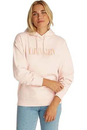 Calvin Klein CK JEANS Damska bluza z kapturem VARSITY J20J225579, różowa (srebrna piwonia), L, , L