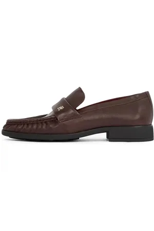 Tommy Hilfiger FW0FW08362 damskie mokasyny miękkie nappa plisowane buty na co dzień, brązowe, 37 EU, , 40 EU