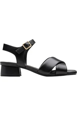 Clarks Premium Damskie sandały Serina35 krzyż, czarne, 3 UK, , 36 EU