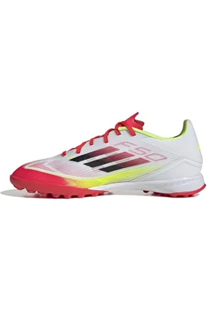 adidas Uniseks F50 LEAGUE Football boots Turf, Cloud White/Core Black/Solar Yellow, 39 1/3 EU