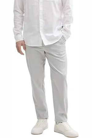 TOM TAILOR Męskie spodnie chinosy o regularnym kroju z paskiem, , 33W / 36L