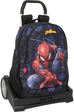 Safta SPIDERMAN ATTACK plecak szkolny, ergonomiczny plecy, z wózkiem Evolution, idealny dla dzieci w różnym wieku, wygodny i wszechstronny, jakość i wytrzymałość, 32 x 16 x 44 cm, , M