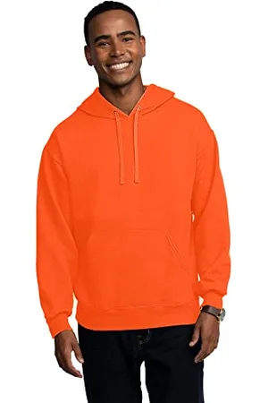 Fruit Of The Loom Eversoft polar bluza z kapturem dla mężczyzn, pomarańczowy bezpieczeństwo, XXXL, Pomarańczowy bezpieczeństwa., 3XL