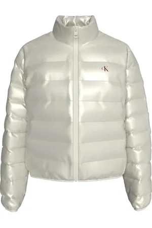 Calvin Klein Jeans Damska kurtka puchowa UL DOWN SHINE PUFFER J20J224698, biała (kość słoniowa), XS, , XS