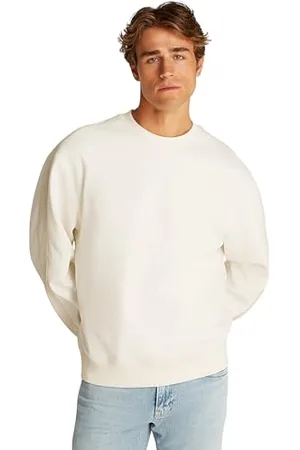 Calvin Klein CK JEANS Męska taśma z logo z okrągłym dekoltem J30J327230, biała (Tofu), XXS, , XXS