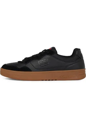 Tommy Hilfiger Męskie trampki TJM Cupsole Leather Mix EM0EM01566, czarne, 42 EU, , 43 EU