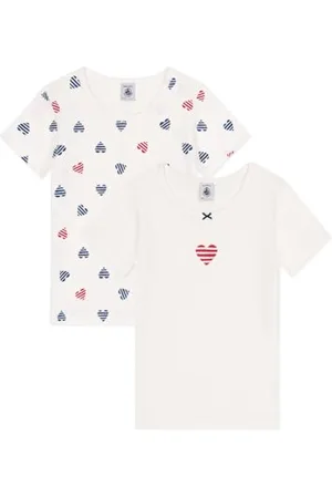Petit Bateau Koszulki z krótkim rękawem (opakowanie 2) dziewczęce, , 2 anni