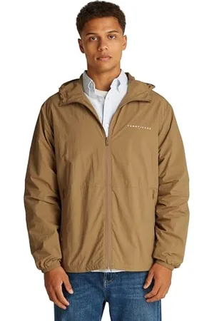 Tommy Hilfiger Męska kurtka wiatrówka TJM WINDBREAKER EXT, brązowa, M, , M