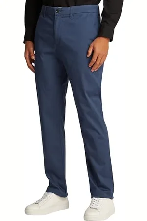 Tommy Hilfiger Męski Denton Printed Structure Chino MW0MW37717 Chino, niebieski, 31W / 30L, , 31W / 30L