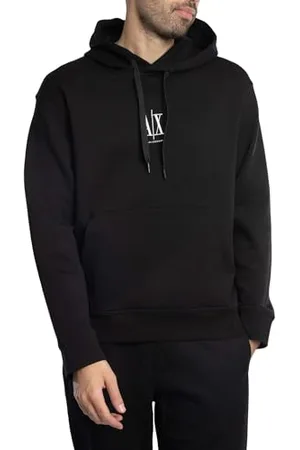 Armani Exchange Męska ikona projektu, haftowane logo bluza z kapturem, , L