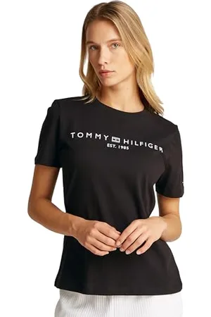Tommy Hilfiger Damska koszulka z krótkim rękawem i okrągłym dekoltem, , XS