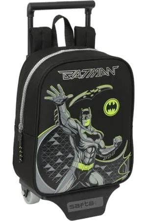 Safta BATMAN GAME OVER - Plecak do przedszkola z wózkiem, idealny dla dzieci w różnym wieku, wygodny i wszechstronny, jakość i wytrzymałość, 22 x 10 x 27 cm, , M, Casual