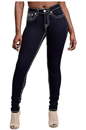 True Religion Damski dżinsy Jennie Curvy Skinny, Próbka płukania ciała, 31W