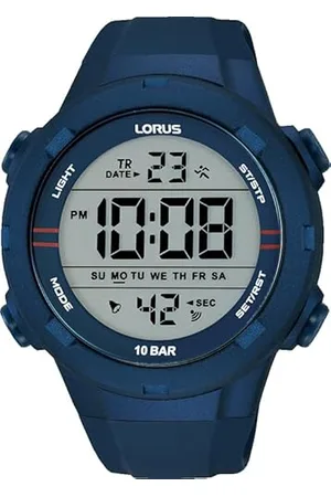 Lorus Męski cyfrowy zegarek kwarcowy z silikonową bransoletką R2303QX9, , Pasek