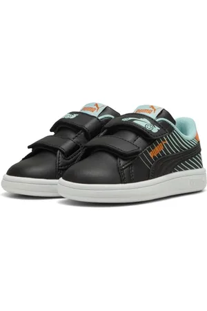 PUMA Unisex Baby Smash 3.0 Poised 2 Race V INF Sneaker, White-Safe Lake, 9 UK Child, Białe bezpieczne jezioro, 9 UK