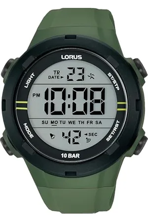 Lorus Męski cyfrowy zegarek kwarcowy z silikonową bransoletką R2305QX9, , Pasek