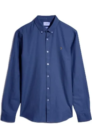 Farah Koszula męska Brewer Slim Fit Cotton Oxford, , S