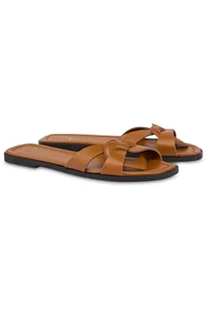 Moschino JA28092G1MIA0201 Damskie sandały na klapie, Camel, 38 EU, , 38 EU
