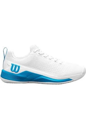 Wilson Męskie buty tenisowe Rush PRO 127.6 g, białe/białe/niebieskie atomowe, 40 EU, , 8.5 UK