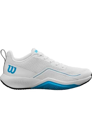 Wilson Męskie buty tenisowe Rush PRO LITE, biały/niebieski atomowy niebieski/granatowy, 45 EU, , 10 UK