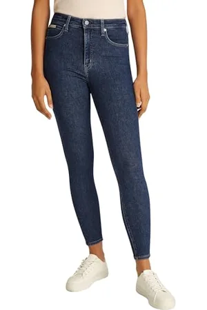 Calvin Klein CK JEANS Damski wysoki stan, super szczupła kostka, J20J225145, Denim (Denim Dark), 28W, , 28W