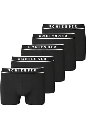 Schiesser Męskie bokserki z bawełny organicznej 95/5, czarne_183213, 10, , 10