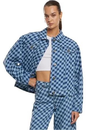 Urban classics Damska kurtka damska w wieku 80 lat, oversized Laser Printed Denim Jacket XXL, , XXL