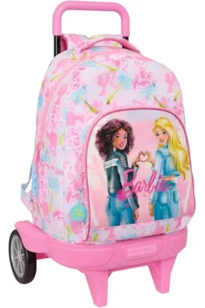 Safta BARBIE PAINTERLY Duży plecak na kółkach, Compact Evolution, zdejmowany, idealny dla dzieci w różnym wieku, wygodny i wszechstronny, jakość i wytrzymałość, 33 x 22 x 45 cm, , M