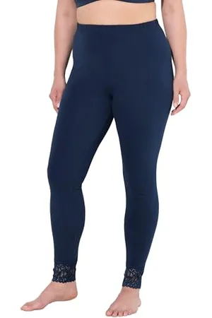 Ulla Popken Damskie duże rozmiary plus size legginsy z tasiemką, , 50W / 32L
