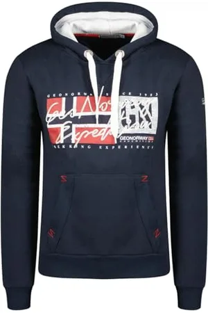 Geographical Norway Gozep Męska bluza z kapturem z kieszenią kangurka - Bluza z logo bluza z kapturem ciepły długi rękaw - męska wiosna lato jesień zima ( 3XL), , 3XL