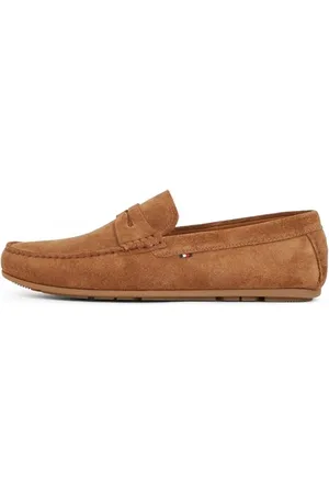 Tommy Hilfiger Męskie buty CASUAL HILFIGER ZAMSZOWE DRIVER, brązowe (Coconut Grove), 40 EU, , 42 EU