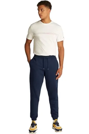 Tommy Hilfiger Męskie spodnie dresowe TJM Slim S Flag DM0DM20473, niebieskie (Dark Night Navy), L, , L