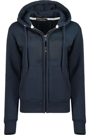 Geographical Norway Galouse damska bluza z kapturem z kieszeniami kangur - Ciepła bluza z długim rękawem - Damska kurtka z kapturem Wiosna Lato Jesień Zima (Navy S), , S