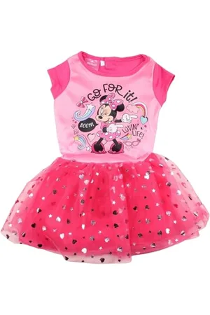 Disney Tiulowa sukienka dla dziewczynki Minnie, elegancka i wygodna, design Myszka Minnie, idealna na specjalne okazje, fuksja, 3 lata, , 3 anni