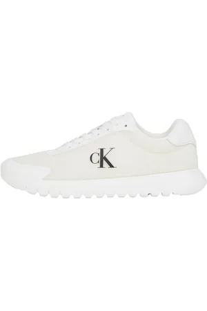 Calvin Klein CK JEANS Męski 3 EVA RUNNER MESH YM0YM01264 Low Top, biały (Triple Bright White), 8 UK, , 40.5 EU