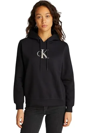 Calvin Klein Jeans Damska bluza z kapturem GRADIENT CK J20J224721, czarna (Ck Black), S, , S