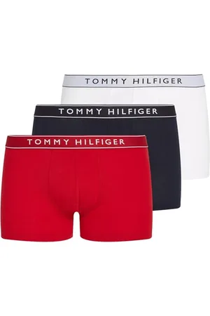 Tommy Hilfiger Męski 3P TRUNK DTM UM0UM03520, Czerwony, S, Czerwony (Th Wht/Med Red/Dsrt Sky), S