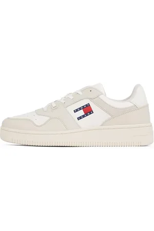 Tommy Hilfiger Męski (NOWOŚĆ) TJM RETRO BASKET ESS Mid Top, biały (kość słoniowa), 7 UK, , 7