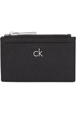 Calvin Klein Damski DAILY CARDHOLDER W/ZIP_TEX, Ck Black, rozmiar 0ne, , 0ne Size